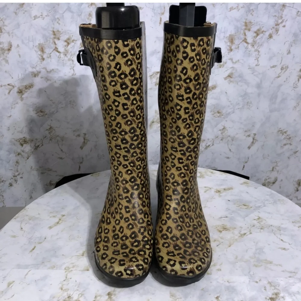 Capelli Womens  Knee High Outdoor Wedge Gardening Rain Boots - Picture 2 of 7